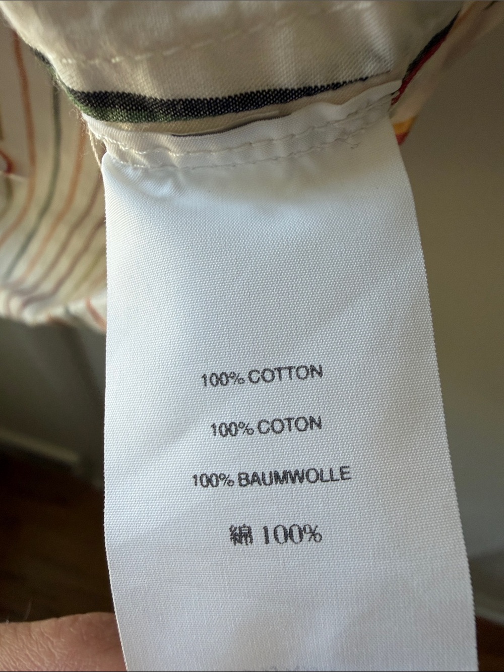 Madewell White Short-Sleeve Button-Down with Red and Green Stripes - Picture 2 of 2